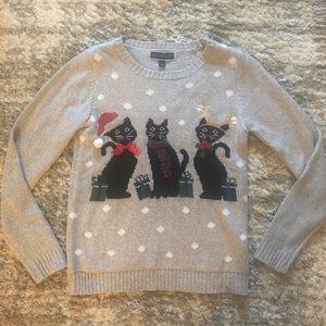 Karen Scott Christmas Kitty Sweater